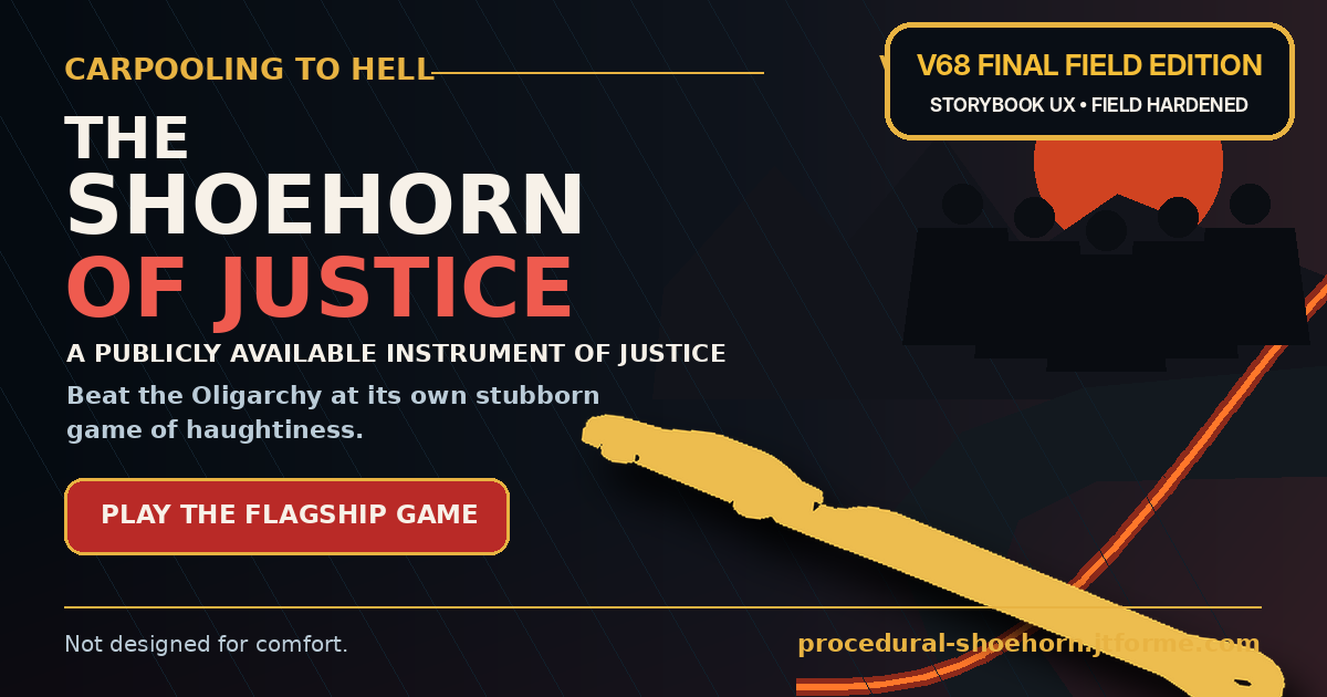 The Shoehorn of Justice — Episode I: Public Accountability